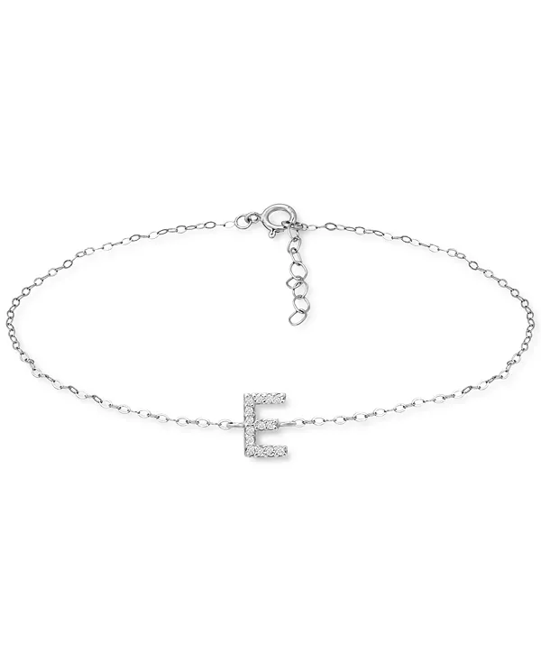 Браслет на лодыжку с инициалами из стерлингового серебра, украшенный кубическим цирконием, созданный для Macy's. Giani Bernini, e
Браслет на лодыжку с инициалами из стерлингового серебра, украшенный кубическим цирконием, созданный для Macy's. Giani Bernini, e