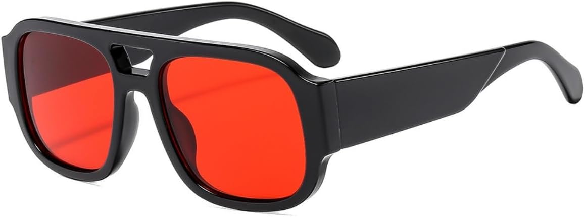 Модные ретро-солнцезащитные очки-авиаторы IKANOO большого размера для женщин и мужчин, роскошные дизайнерские очки в толстой оправе в стиле 70-х годов, квадратной формы, Red
Модные ретро-солнцезащитные очки-авиаторы IKANOO большого размера для женщин и мужчин, роскошные дизайнерские очки в толстой оправе в стиле 70-х годов, квадратной формы, Red