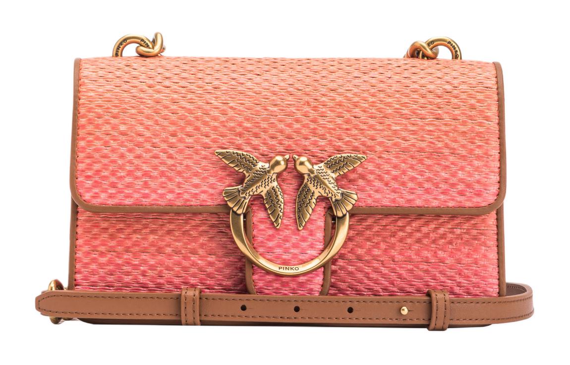 Кожаная сумка через плечо мини с рафией, женская многоцветная PINKO
Кожаная сумка через плечо мини с рафией, женская многоцветная PINKO