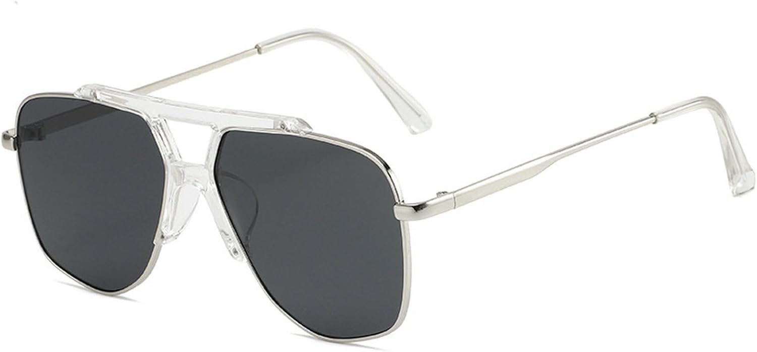 Винтажные металлические солнцезащитные очки с двойной перемычкой квадратной формы для женщин, очки-пилот, солнцезащитные очки с защитой от УФ-излучения UV400 для мужчин, очки для вождения mincl, Clear Silver Black
Винтажные металлические солнцезащитные очки с двойной перемычкой квадратной формы для женщин, очки-пилот, солнцезащитные очки с защитой от УФ-излучения UV400 для мужчин, очки для вождения mincl, Clear Silver Black