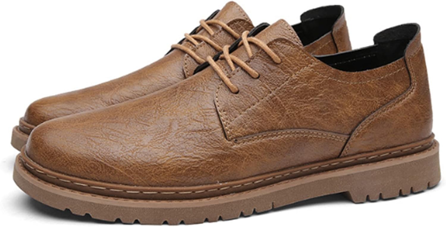 Мужские повседневные кожаные туфли, оксфорды и дерби, классическая ручная прошивка, нескользящие, дышащие, на шнуровке, плоские деловые Purchawee, коричневый
Мужские повседневные кожаные туфли, оксфорды и дерби, классическая ручная прошивка, нескользящие, дышащие, на шнуровке, плоские деловые Purchawee, коричневый