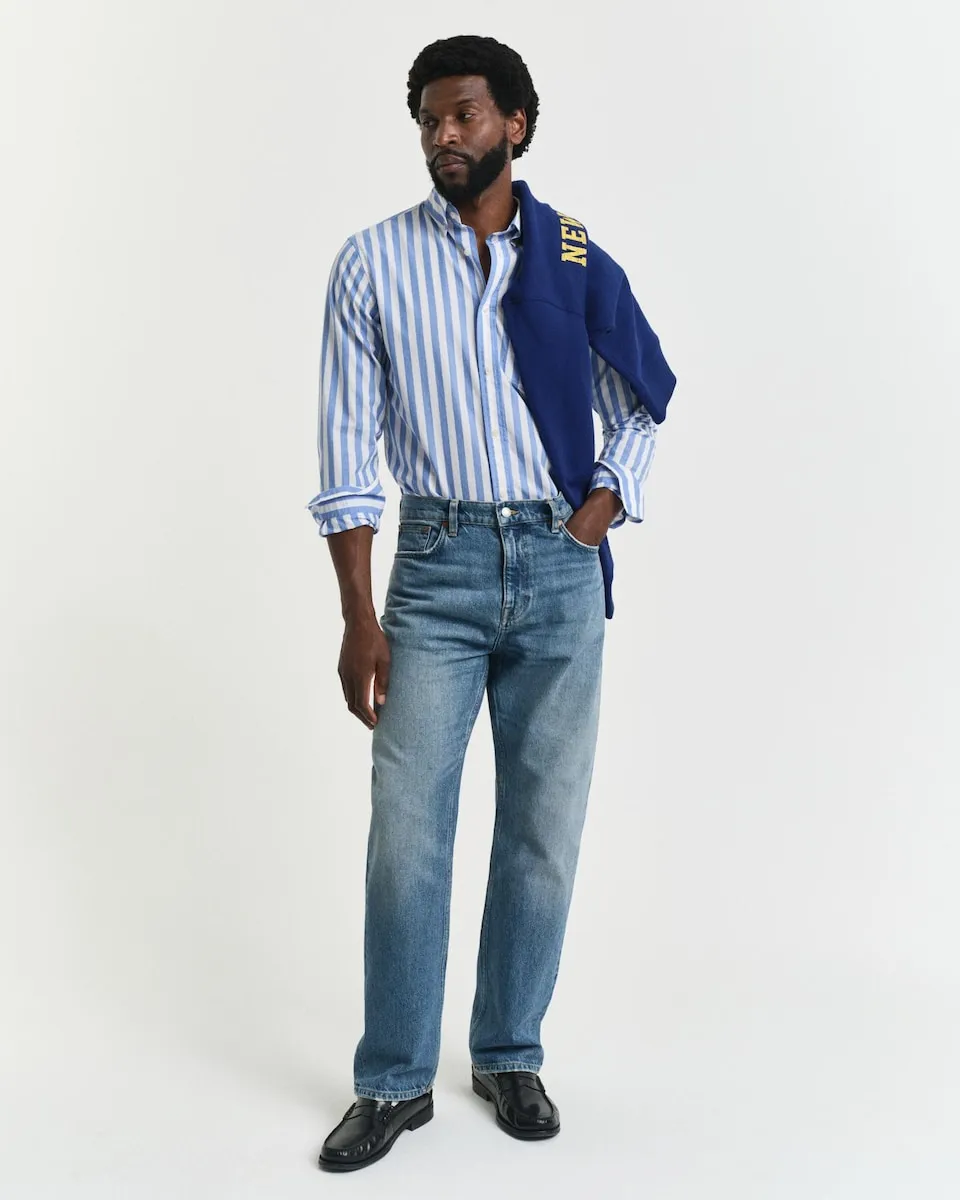 Мужская рубашка с полосатым принтом и вышивкой на нагрудном кармане Gant, синий
Мужская рубашка с полосатым принтом и вышивкой на нагрудном кармане Gant, синий