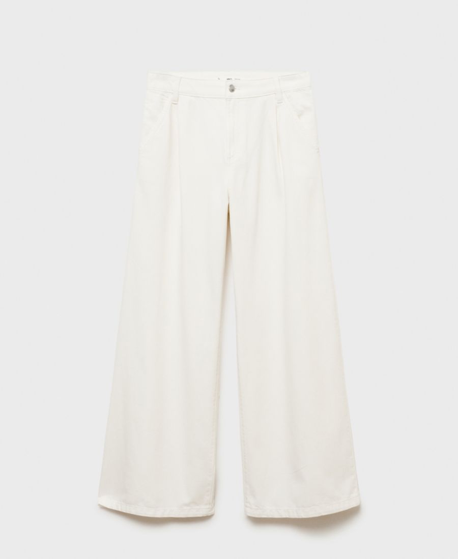 Женские широкие джинсы со складками MANGO, Off White
Женские широкие джинсы со складками MANGO, Off White