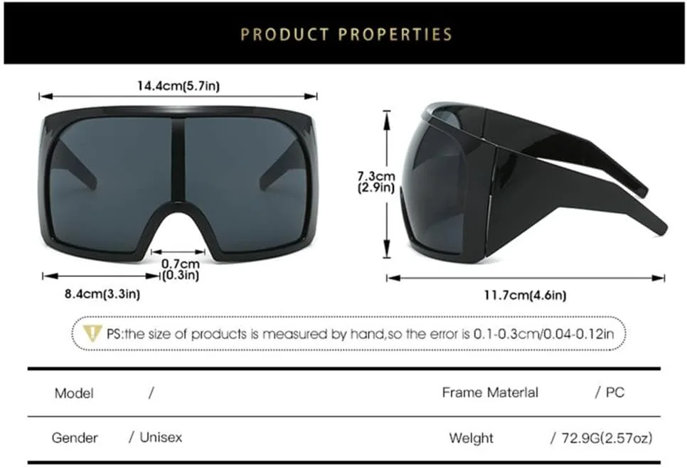 Большие панк-солнцезащитные очки-щит для женщин и мужчин, в крупной оправе, в стиле стимпанк, солнцезащитные очки-маска для женщин, спортивные, UV400 MTZJH, C6 Silver
Большие панк-солнцезащитные очки-щит для женщин и мужчин, в крупной оправе, в стиле стимпанк, солнцезащитные очки-маска для женщин, спортивные, UV400 MTZJH, C6 Silver