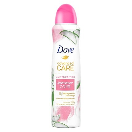 Антитранспирантный дезодорант Dove Advanced Care Summer Care Limited Edition Дезодорант с ароматом алоэ вера и розовой воды и технологией увлажнения кожи 150 мл