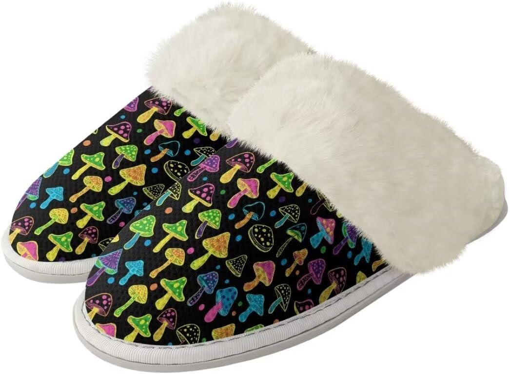 Женские и мужские пушистые тапочки с антискользящей подошвой, легкие зимние уютные домашние тапочки для гостиной Xixirimido, Mushrooms Print
Женские и мужские пушистые тапочки с антискользящей подошвой, легкие зимние уютные домашние тапочки для гостиной Xixirimido, Mushrooms Print