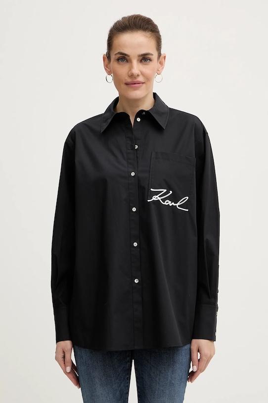 Хлопковая рубашка Karl Lagerfeld, черный
Хлопковая рубашка Karl Lagerfeld, черный