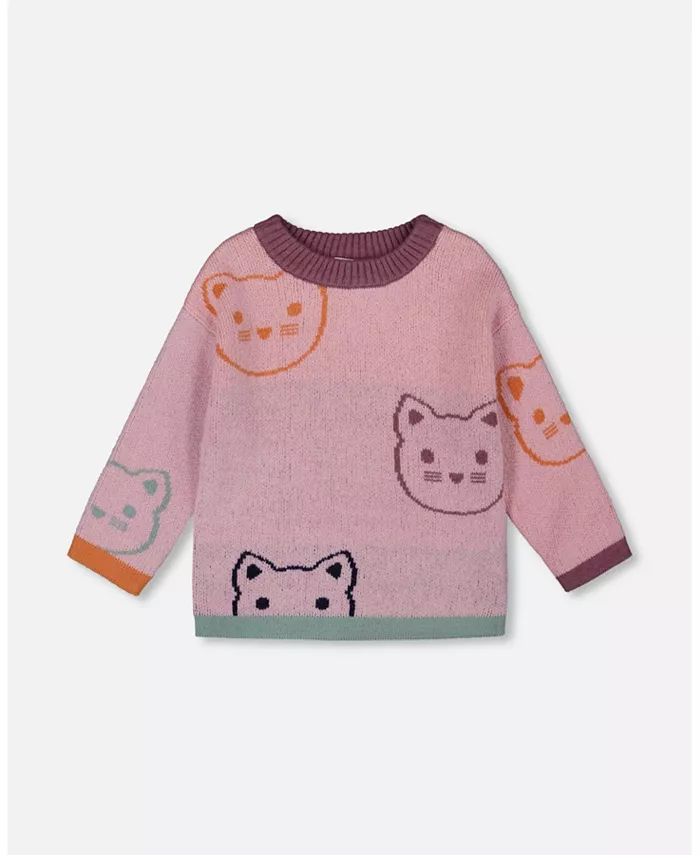 Вязаный жаккардовый свитер для малышей, пыльно-розовый с котами - Малыш|Ребёнок Deux par Deux
Вязаный жаккардовый свитер для малышей, пыльно-розовый с котами - Малыш|Ребёнок Deux par Deux