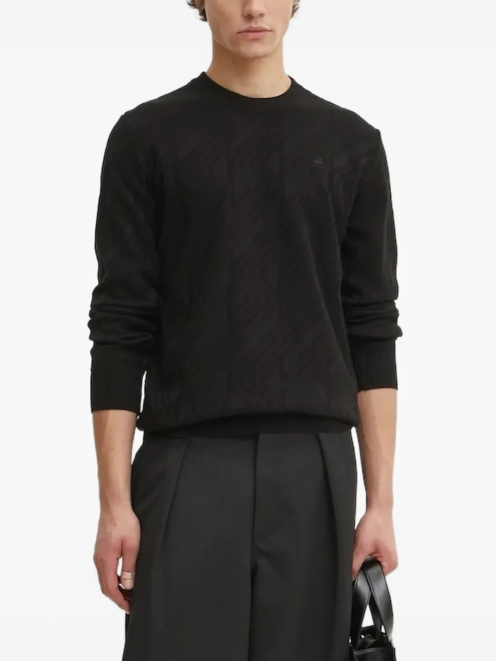 Джемпер с геометричным узором G-Star Raw, черный
Джемпер с геометричным узором G-Star Raw, черный