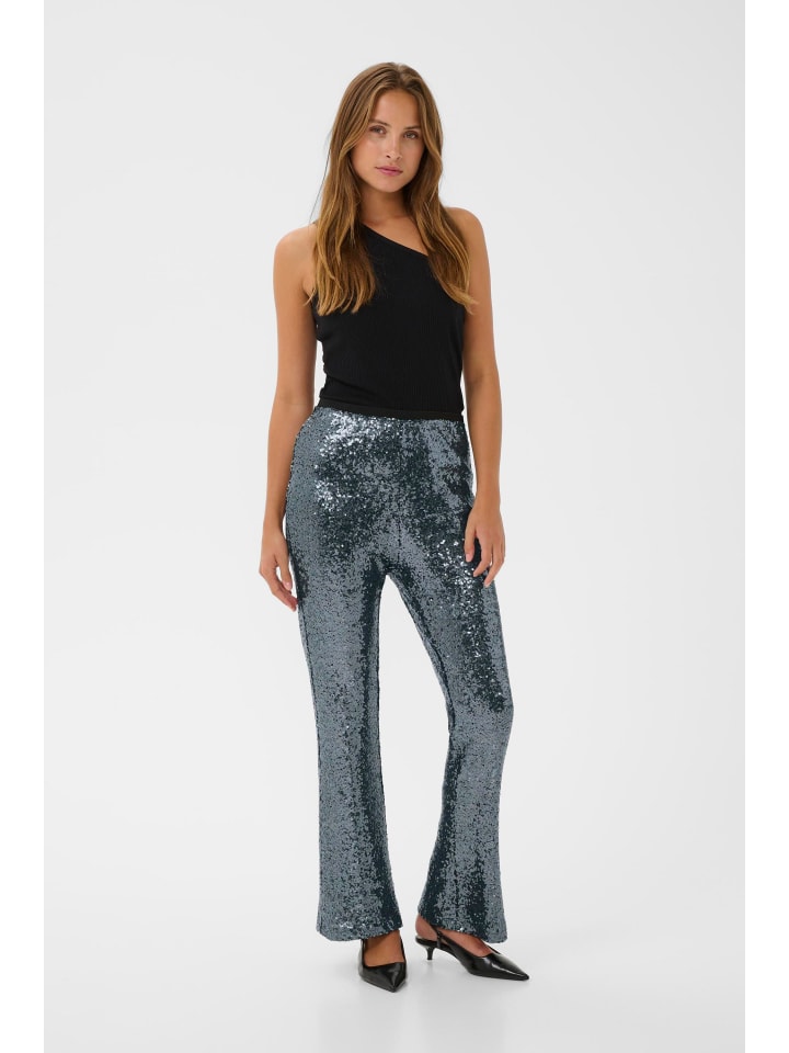 Kaffe Повседневные брюки KAlau прямого кроя, темно-серебристого цвета
Kaffe Повседневные брюки KAlau прямого кроя, темно-серебристого цвета