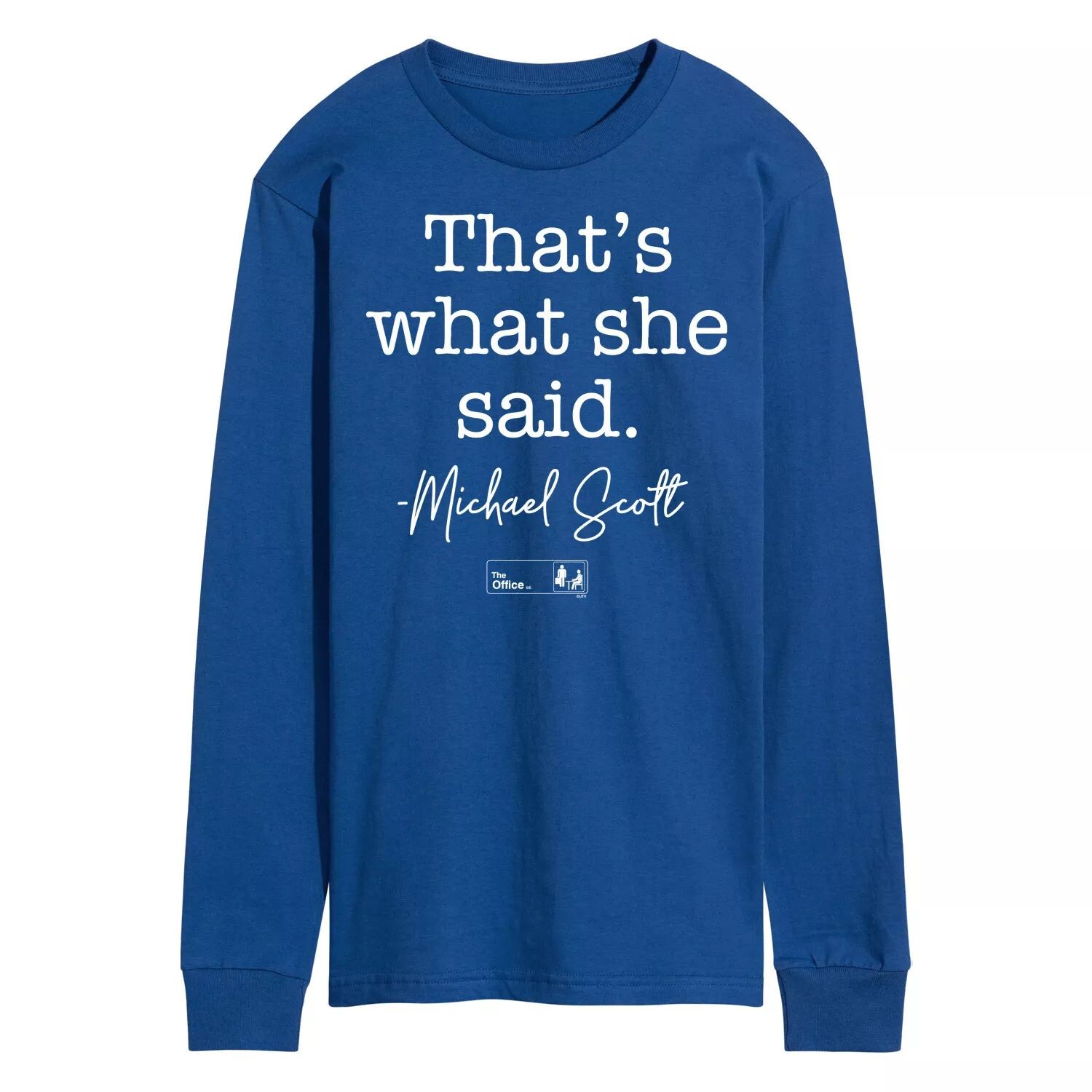 Мужская футболка с длинными рукавами The Office Вот что она сказала Licensed Character
Мужская футболка с длинными рукавами The Office Вот что она сказала Licensed Character