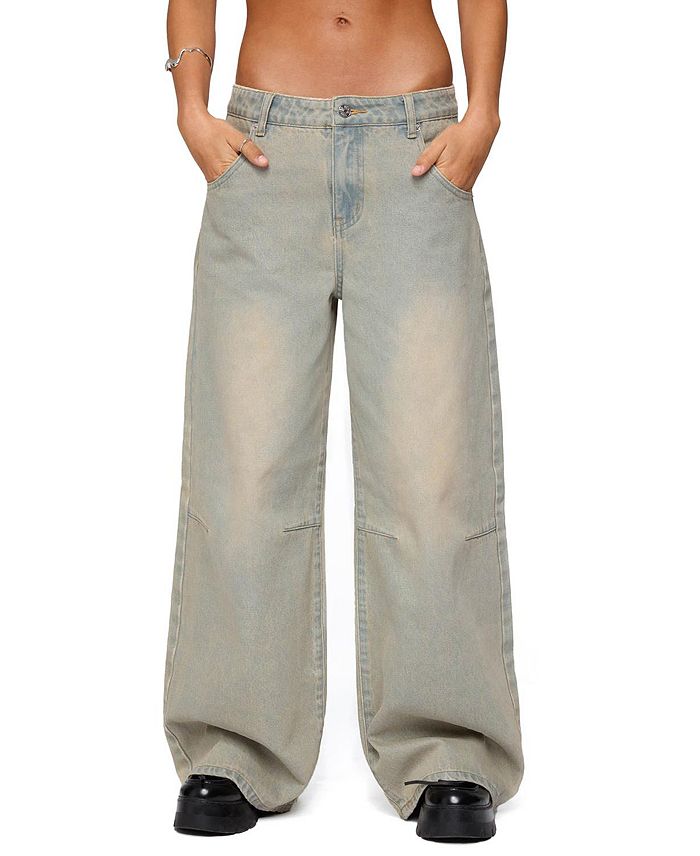 Санти Низкие Широкие Джинсы Light Rinse Edikted, синий
Санти Низкие Широкие Джинсы Light Rinse Edikted, синий