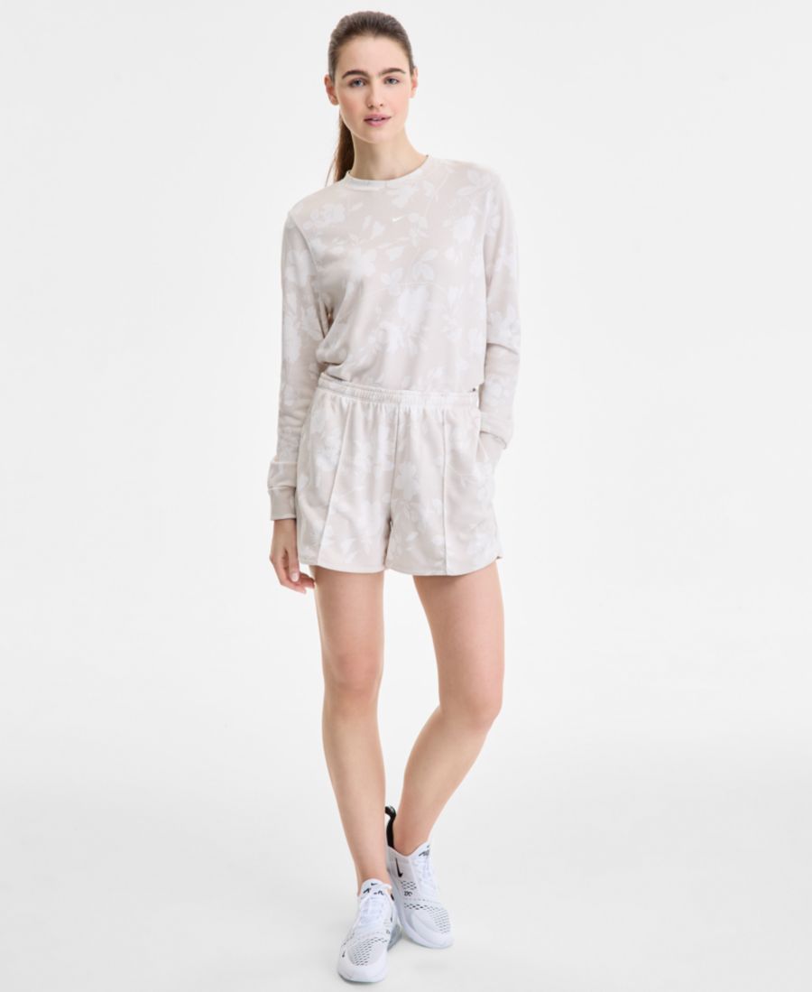 Женские шорты из махровой ткани со средней посадкой и принтом, с принтом Nike, Lt Orewood Brn/sail
Женские шорты из махровой ткани со средней посадкой и принтом, с принтом Nike, Lt Orewood Brn/sail