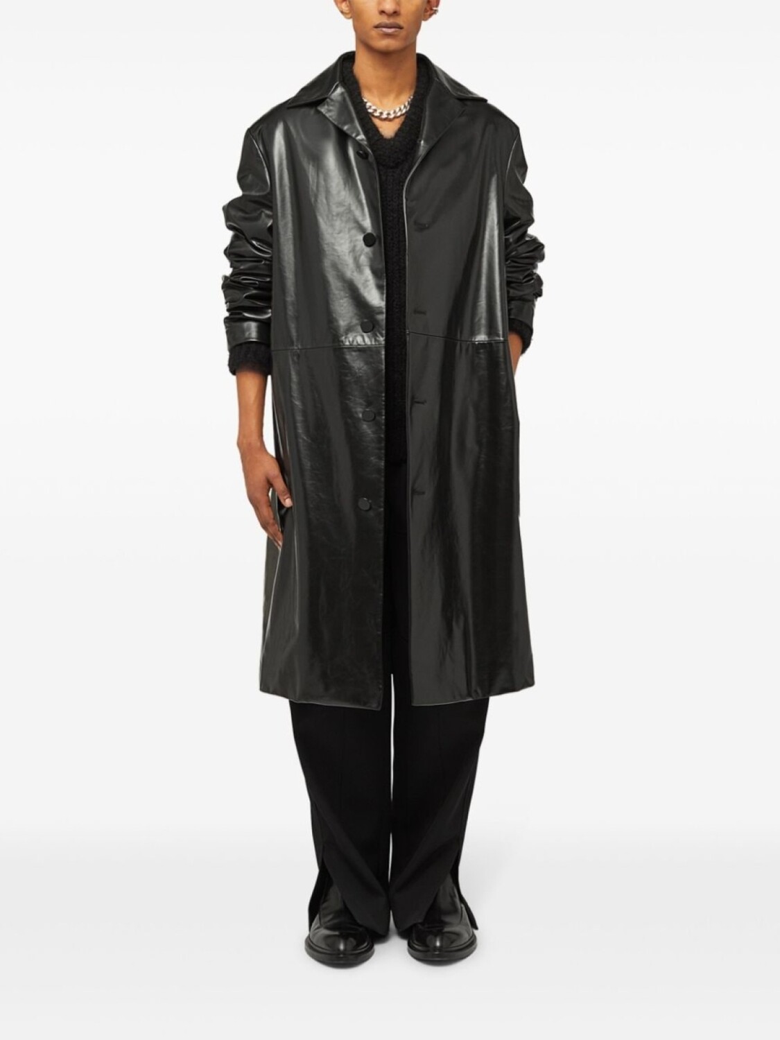 Jil Sander шерстяные брюки широкого кроя, черный
Jil Sander шерстяные брюки широкого кроя, черный