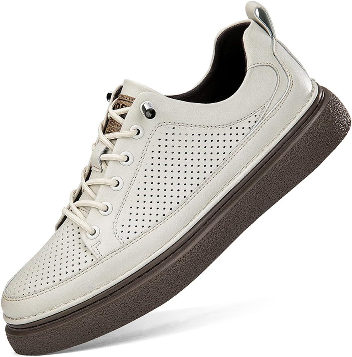 Мужские модные кроссовки ENJGU на платформе из натуральной кожи, с круглым носком, ретро, с отверстиями, мягкой подошвой, удобные, с шнуровкой, повседневные, для скейтборда, для прогулок, вождения, работы и офиса, белый
Мужские модные кроссовки ENJGU на платформе из натуральной кожи, с круглым носком, ретро, с отверстиями, мягкой подошвой, удобные, с шнуровкой, повседневные, для скейтборда, для прогулок, вождения, работы и офиса, белый