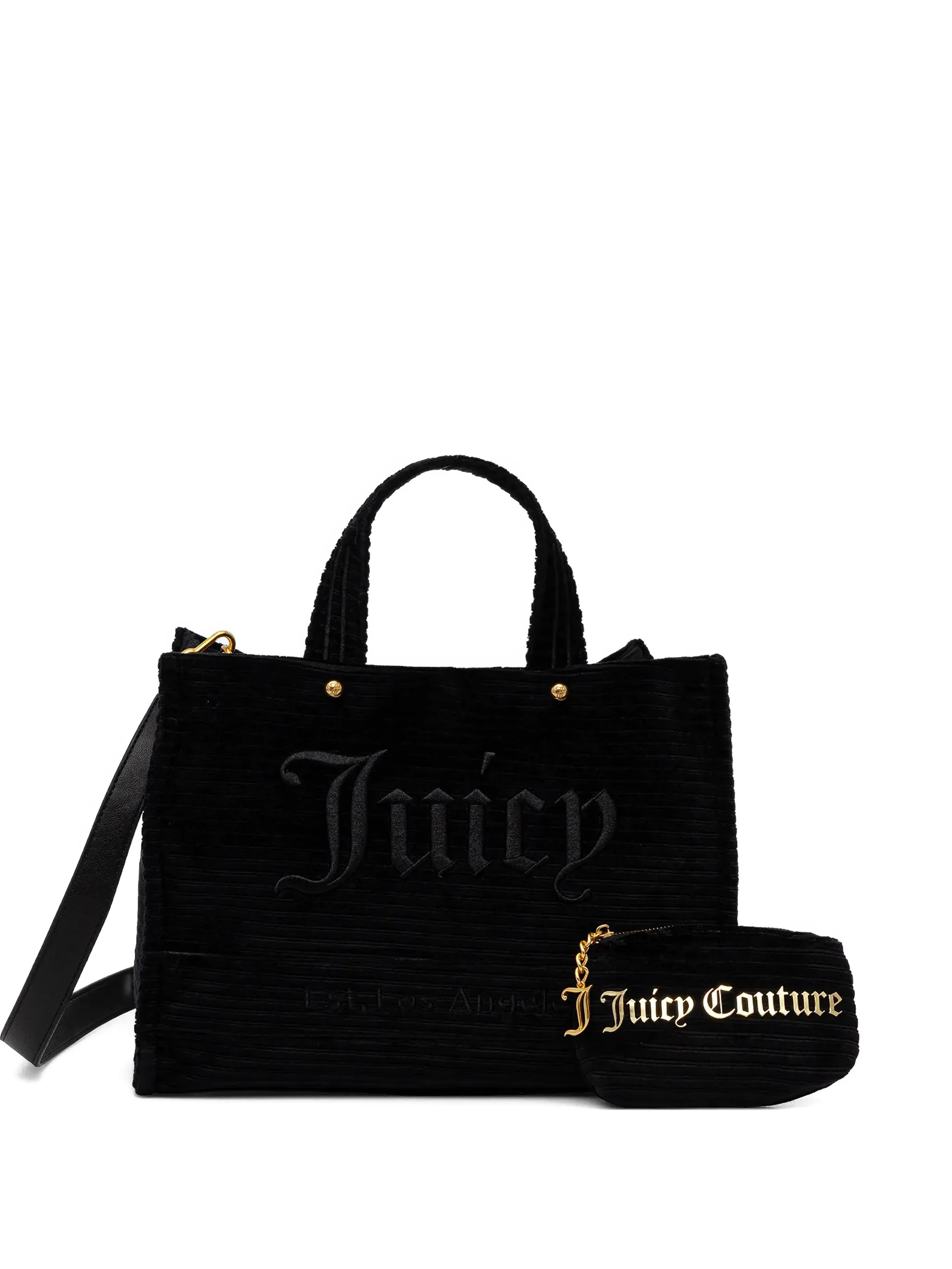 Вышитая вельветовая сумка-тоут Juicy Couture, черный
Вышитая вельветовая сумка-тоут Juicy Couture, черный