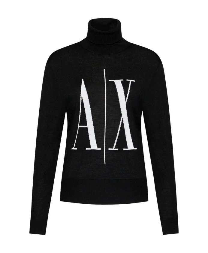 Черный шерстяной свитер Armani Exchange, черный
Черный шерстяной свитер Armani Exchange, черный