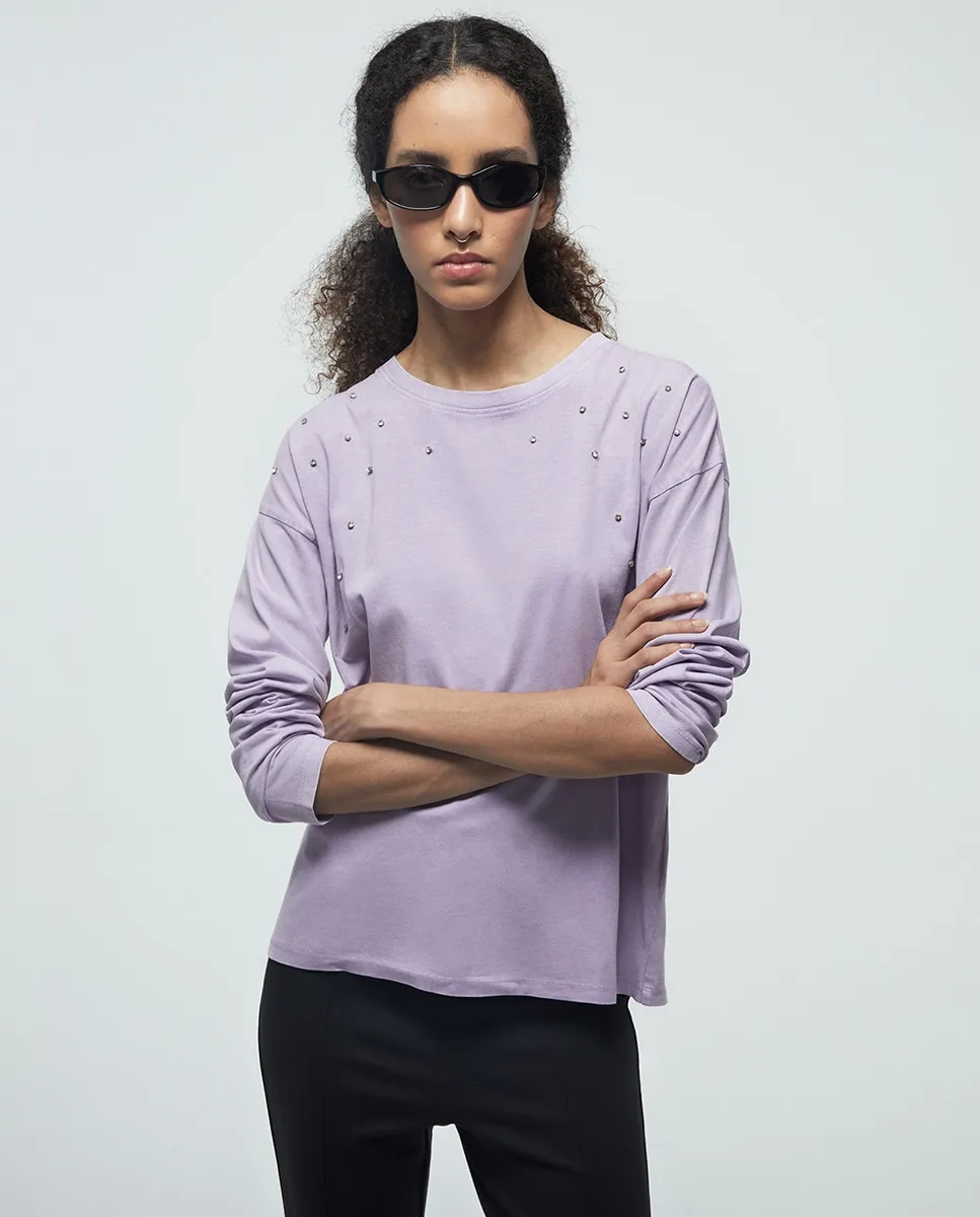 Футболка с стразами Sfera, фиолетовый
Футболка с стразами Sfera, фиолетовый