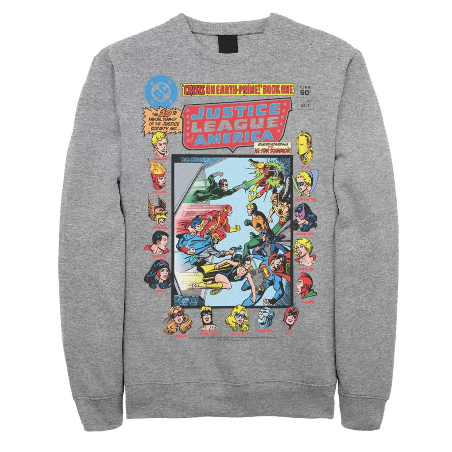 Мужской винтажный свитшот с обложкой «Кризис на Земле» Лиги справедливости Licensed Character
Мужской винтажный свитшот с обложкой «Кризис на Земле» Лиги справедливости Licensed Character