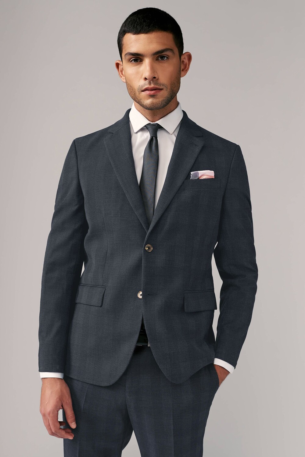 Приталенный пиджак в клетку Next, синий
Приталенный пиджак в клетку Next, синий