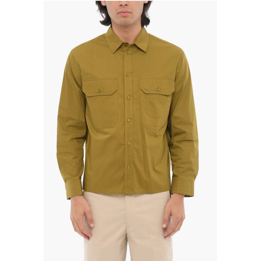 Однотонная рубашка Safari с двойными нагрудными карманами Neil Barrett, Green
Однотонная рубашка Safari с двойными нагрудными карманами Neil Barrett, Green