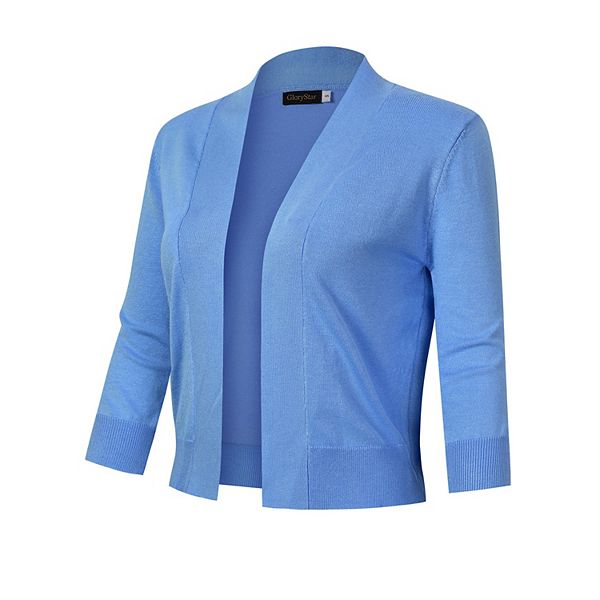 Женский укороченный кардиган с 3/4 рукавом Seoria, Sky Blue
Женский укороченный кардиган с 3/4 рукавом Seoria, Sky Blue