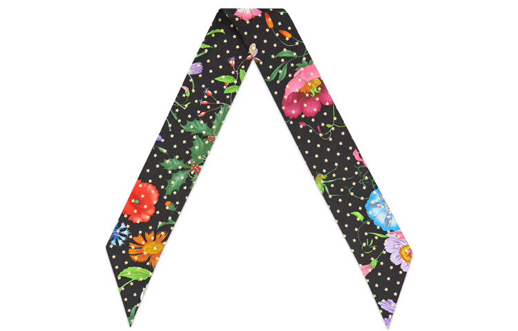 Шарф шелковый женский Gucci с принтом, черный
Шарф шелковый женский Gucci с принтом, черный