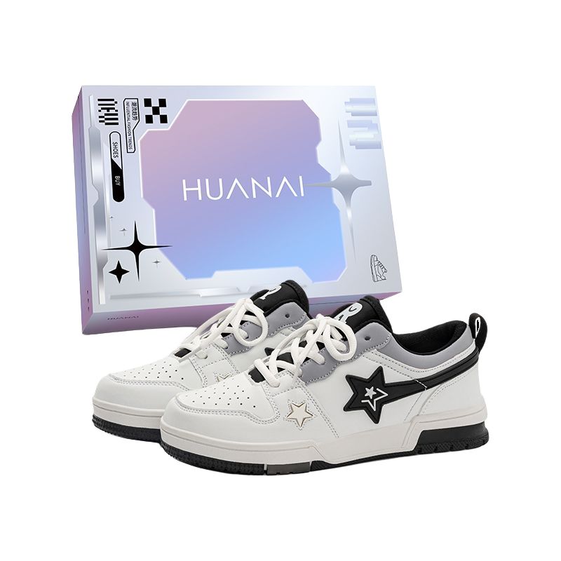 HUANAI Низкие скейтбордские кроссовки унисекс черно-белые, цвет Black White
HUANAI Низкие скейтбордские кроссовки унисекс черно-белые, цвет Black White