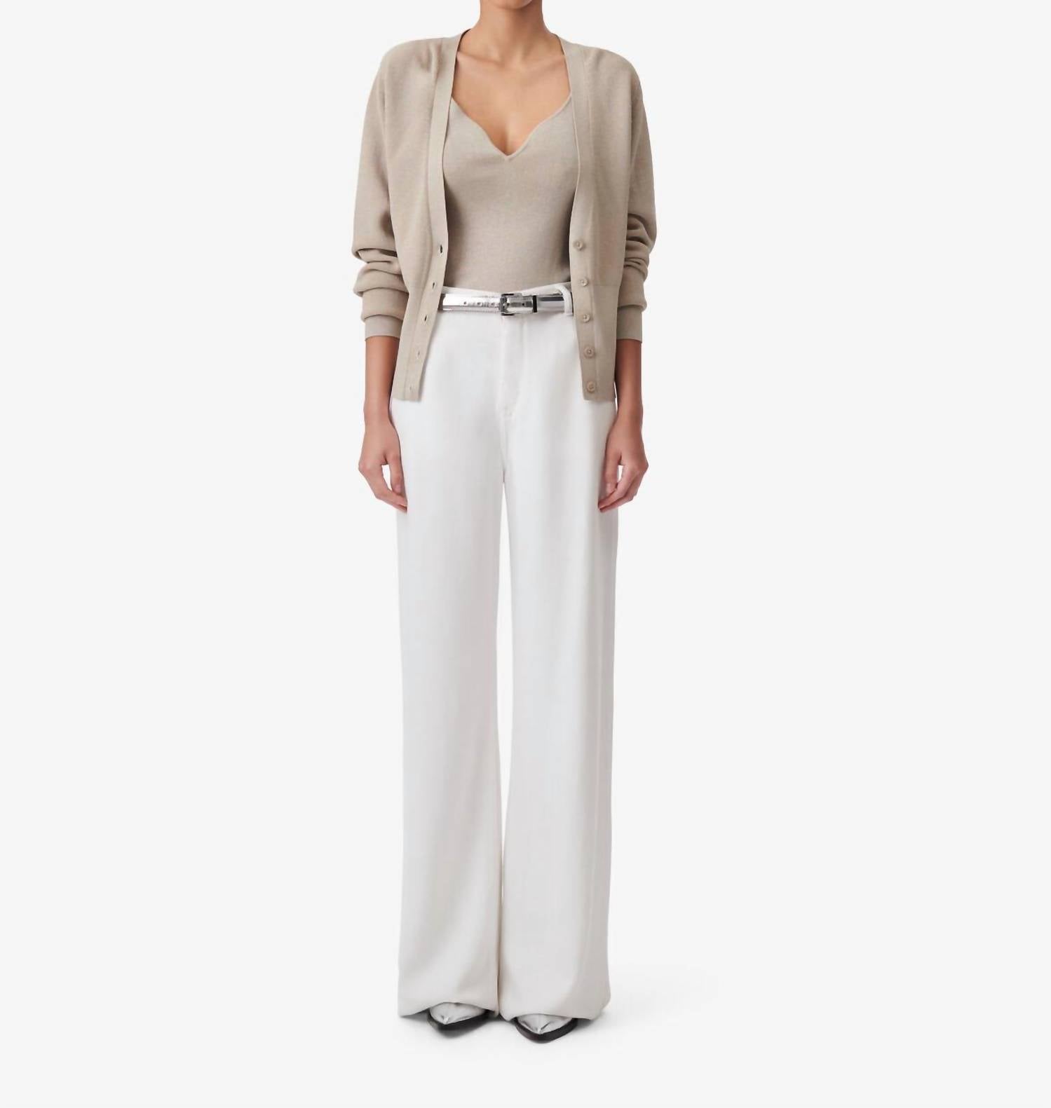 Кардиган Alea бежевого цвета с люрексом и серебром IRO
Кардиган Alea бежевого цвета с люрексом и серебром IRO