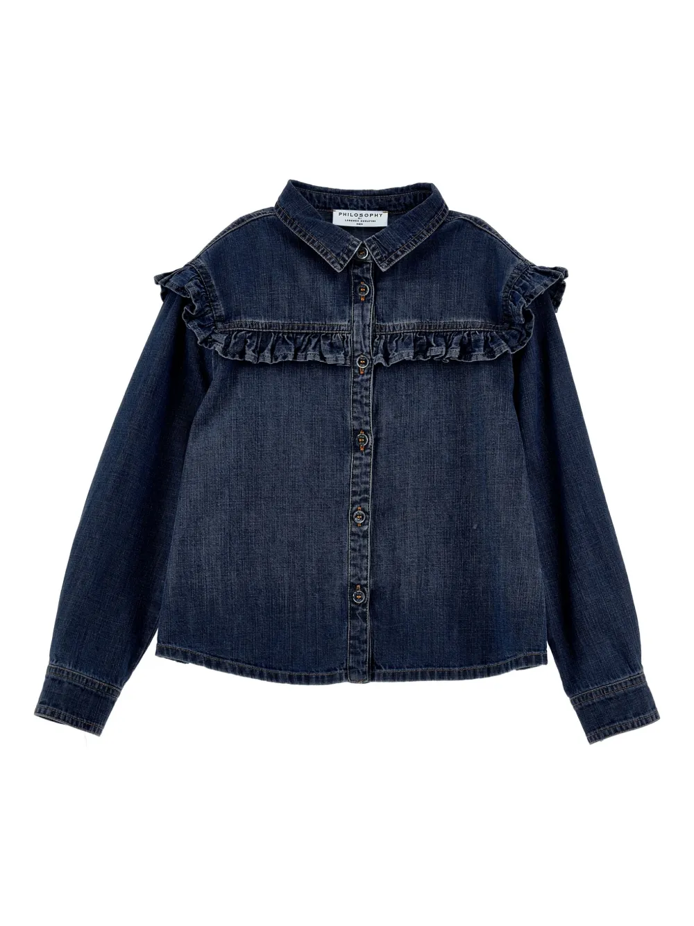Джинсовая рубашка с вышитым логотипом Philosophy Di Lorenzo Serafini Kids, синий
Джинсовая рубашка с вышитым логотипом Philosophy Di Lorenzo Serafini Kids, синий