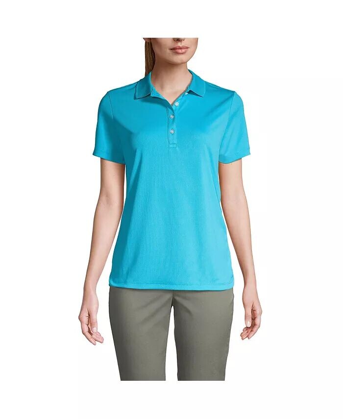 Женская однотонная активная рубашка-поло с короткими рукавами Lands' End, синий
Женская однотонная активная рубашка-поло с короткими рукавами Lands' End, синий