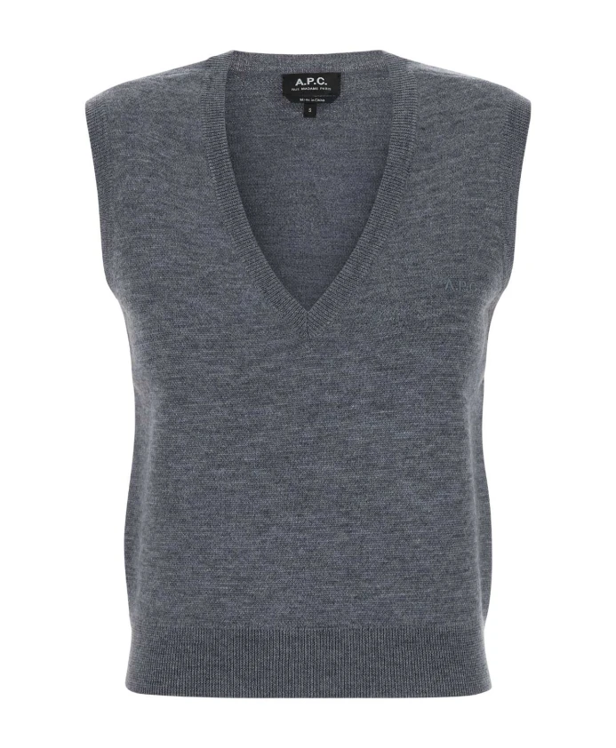 Вязаный жилет лиза A.P.C., серый
Вязаный жилет лиза A.P.C., серый