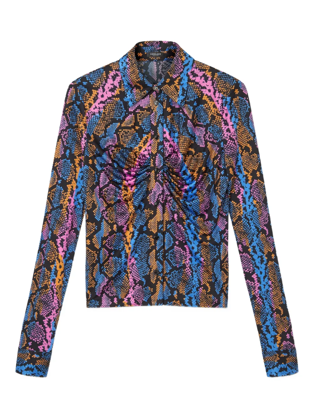 Рубашка со змеиным принтом Versace, черный
Рубашка со змеиным принтом Versace, черный