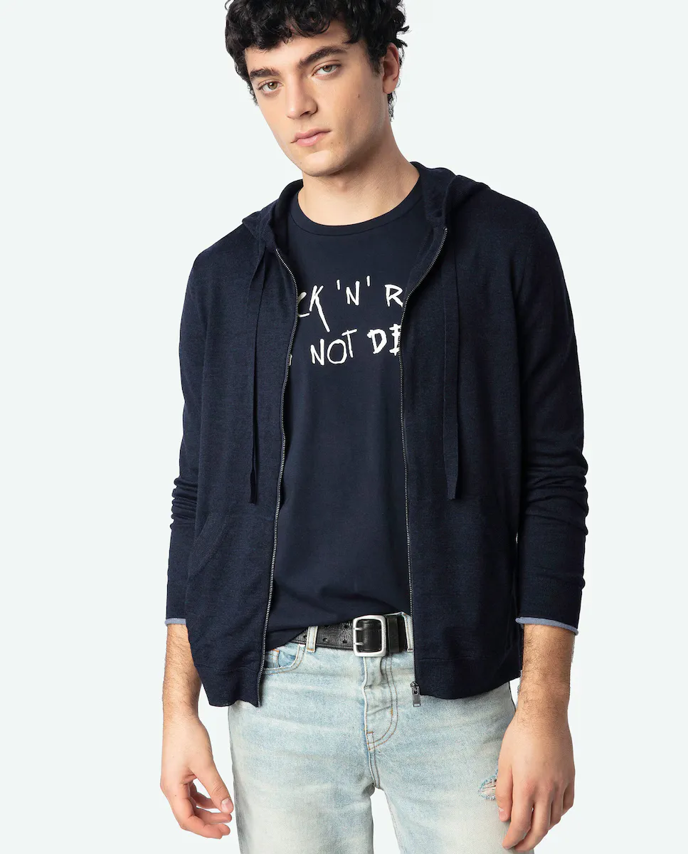 Мужской кардиган Clash 100% шерсть мериноса с длинным рукавом Zadig & Voltaire, тёмно-синий
Мужской кардиган Clash 100% шерсть мериноса с длинным рукавом Zadig & Voltaire, тёмно-синий