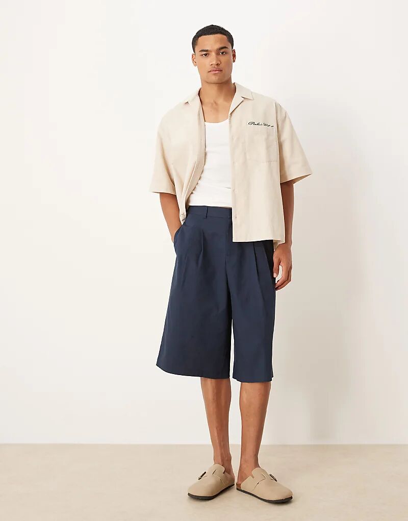 Свободные шорты-бермуды ASOS DESIGN из льняного материала темно-синего цвета
Свободные шорты-бермуды ASOS DESIGN из льняного материала темно-синего цвета