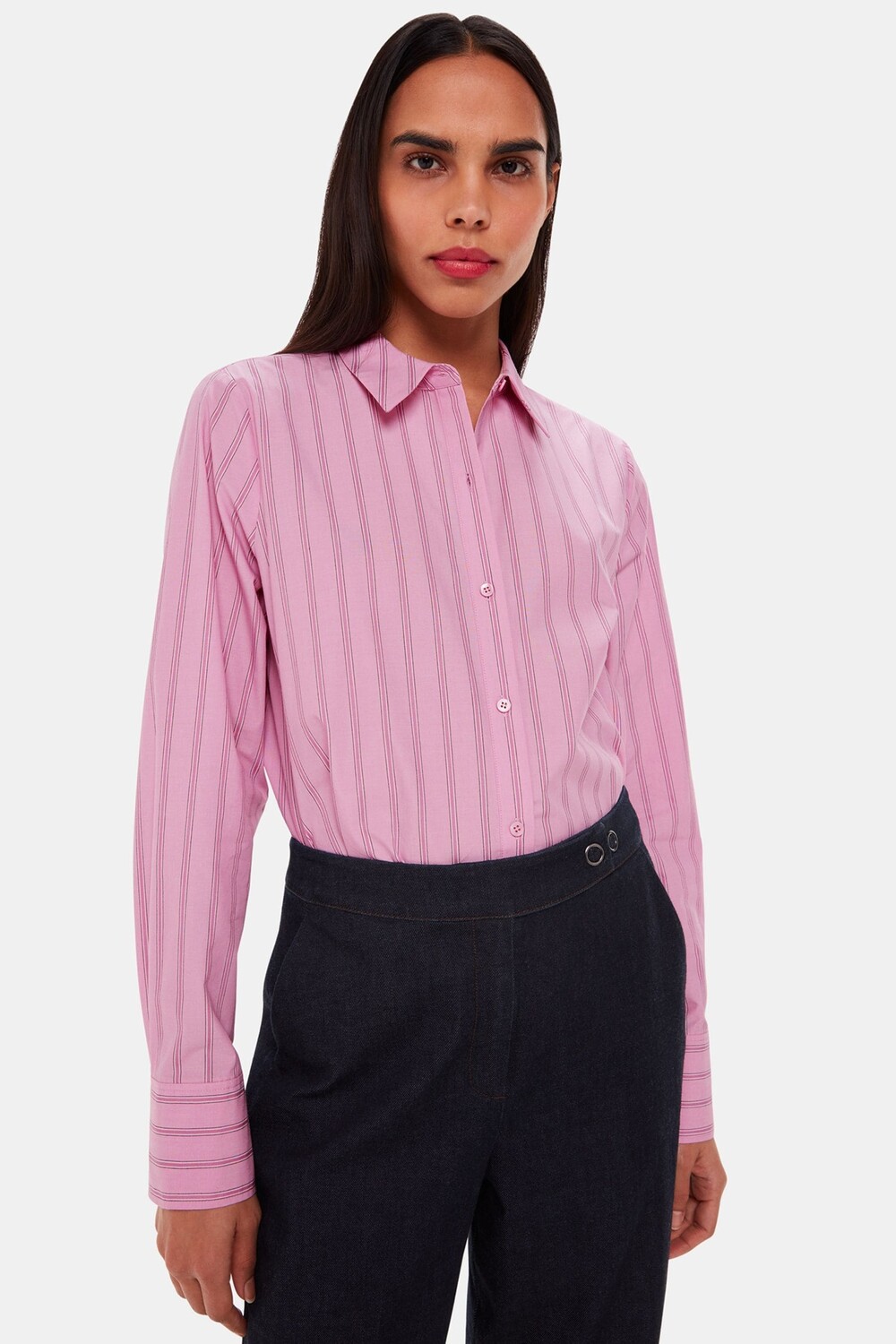 Розовая свободная полосатая рубашка Whistles, розовый
Розовая свободная полосатая рубашка Whistles, розовый