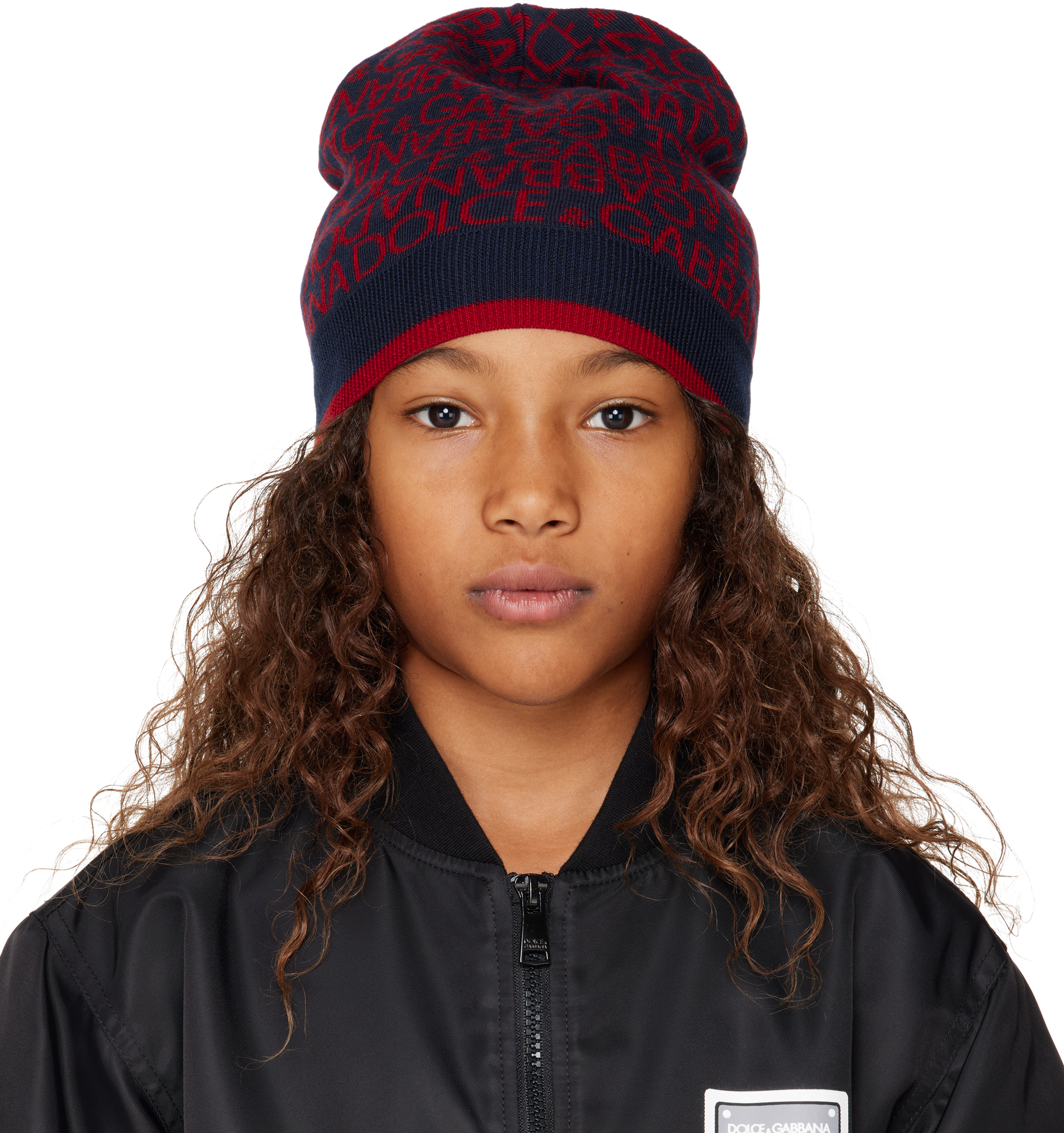 Детская жаккардовая вязаная шапка темно-синего и красного цвета Dolce&Gabbana
Детская жаккардовая вязаная шапка темно-синего и красного цвета Dolce&Gabbana