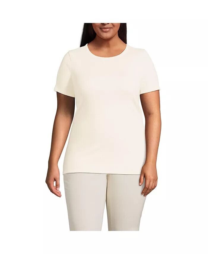 Футболка больших размеров в рубчик Lands' End, белый
Футболка больших размеров в рубчик Lands' End, белый