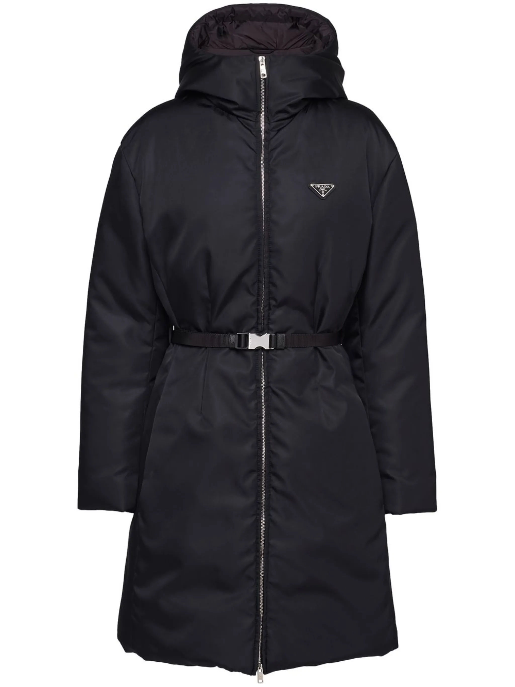 Пальто Re-Nylon с капюшоном Prada, черный
Пальто Re-Nylon с капюшоном Prada, черный