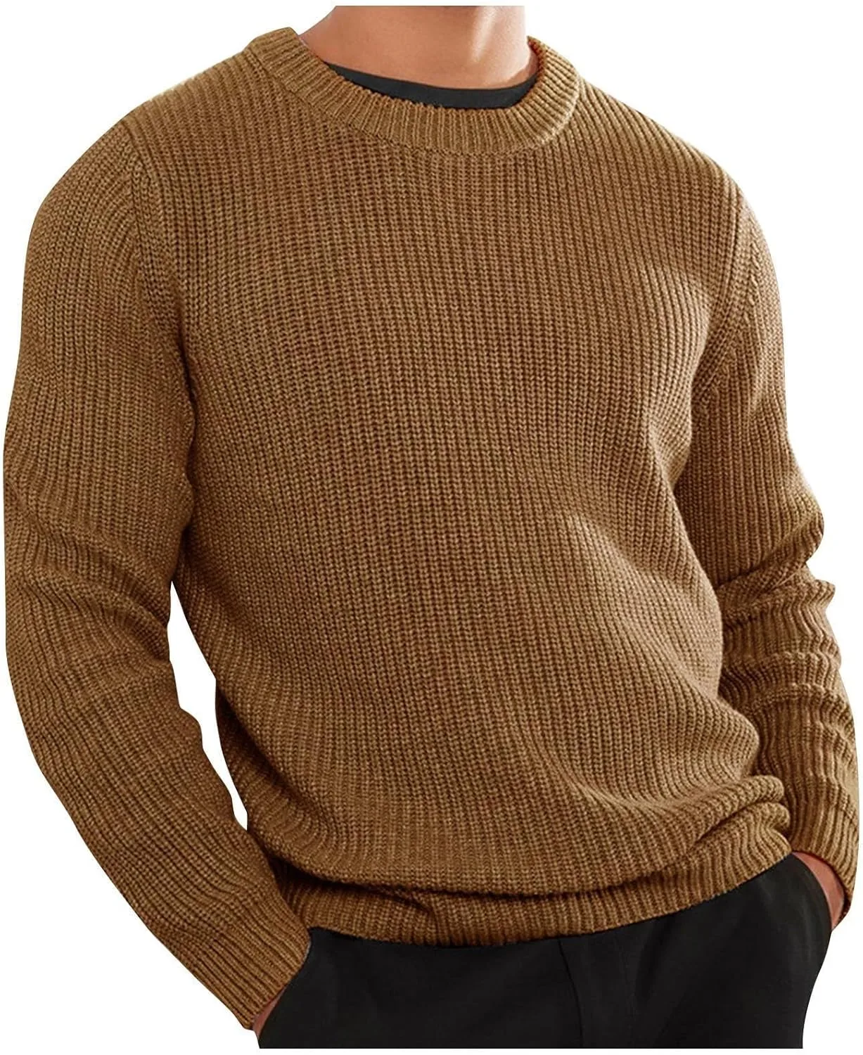 Мужской свитер с вафельной текстурой, длинный рукав, вязаный ZOCAVIA
Мужской свитер с вафельной текстурой, длинный рукав, вязаный ZOCAVIA