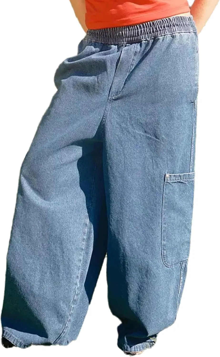 Женские джинсы-бойфренды с эластичным поясом и большими карманами QLAUYIOE
Женские джинсы-бойфренды с эластичным поясом и большими карманами QLAUYIOE