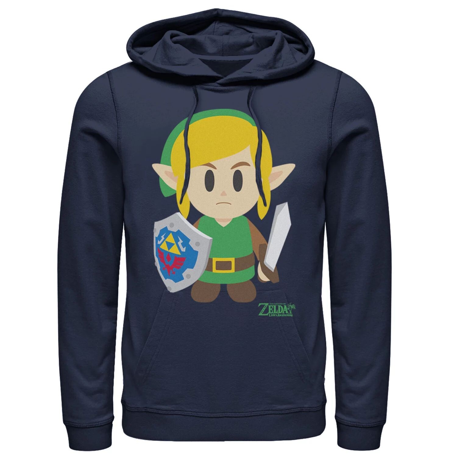 Мужская толстовка с портретом из мультфильма Nintendo Legend of Zelda Links Awakening Link Licensed Character, синий 
Мужская толстовка с портретом из мультфильма Nintendo Legend of Zelda Links Awakening Link Licensed Character, синий