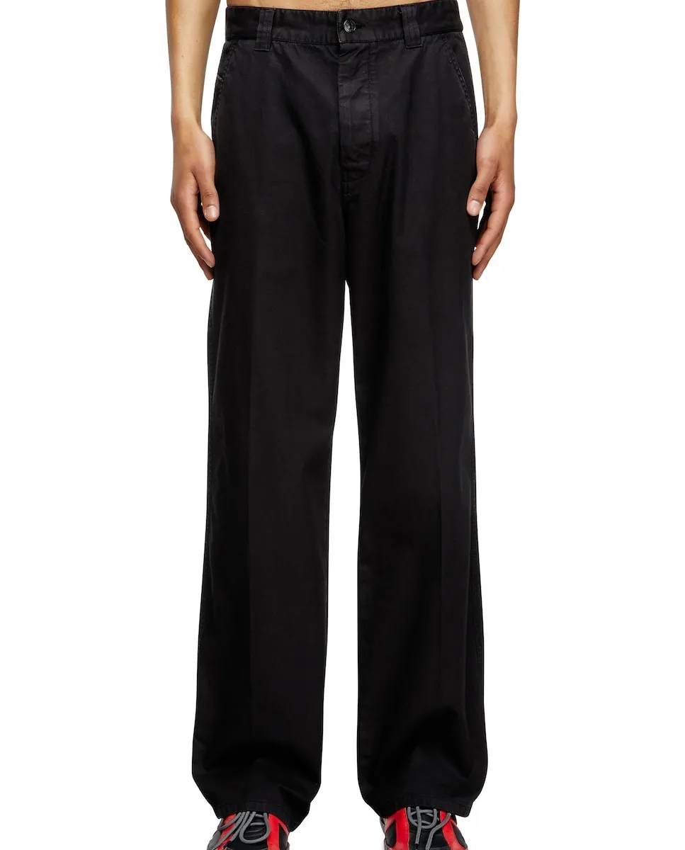 Прямые мужские брюки DIESEL китайского кроя Diesel, черный 
Прямые мужские брюки DIESEL китайского кроя Diesel, черный