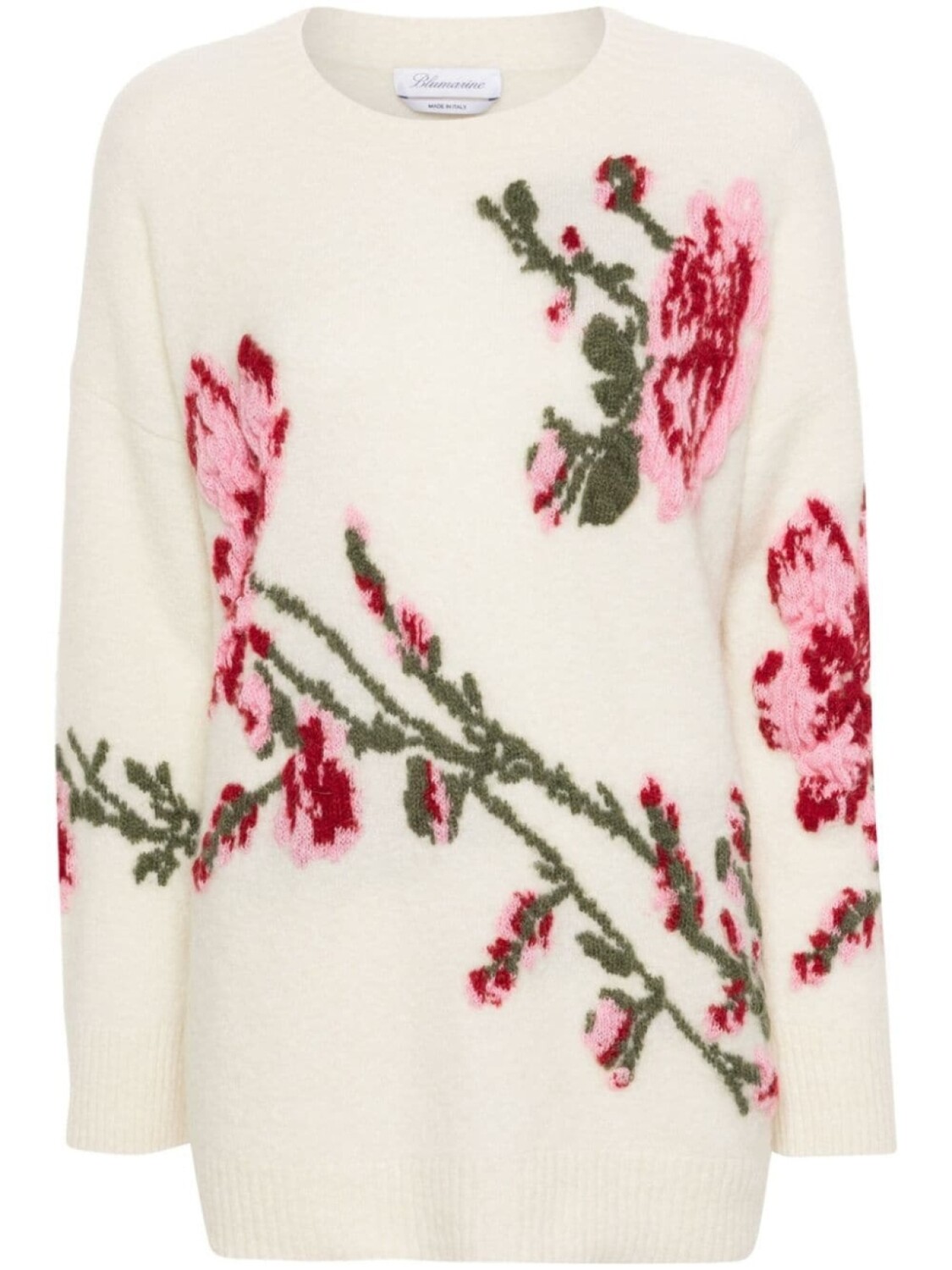 Blumarine жаккардовый свитер, нейтральный цвет
Blumarine жаккардовый свитер, нейтральный цвет