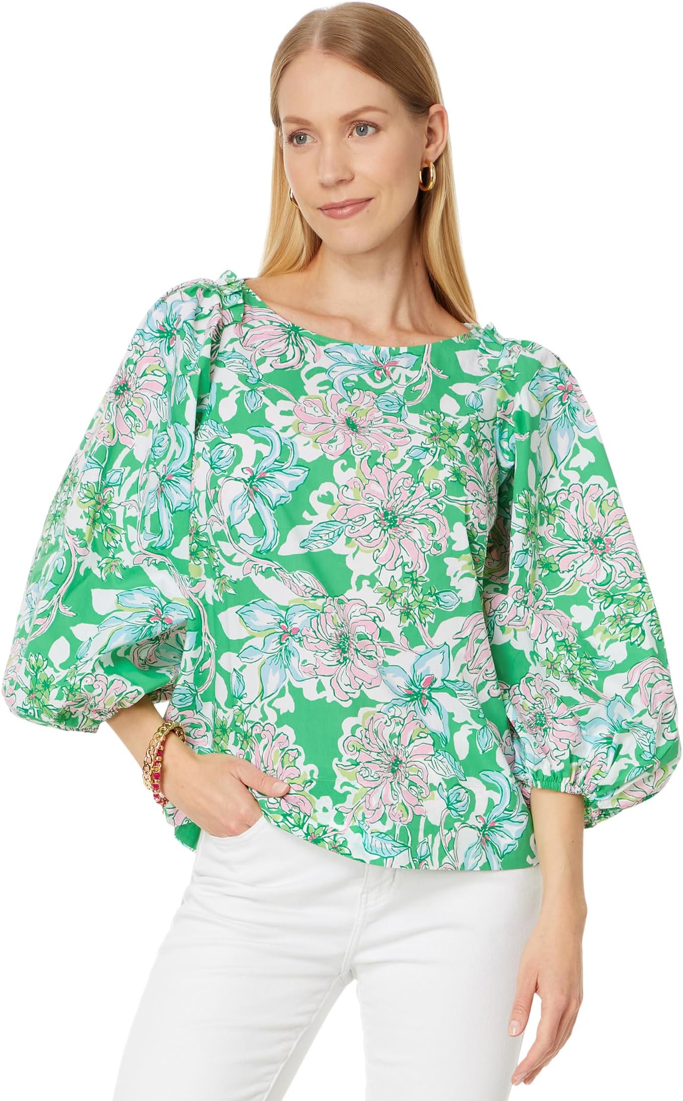 Топ Lilly Pulitzer Barbara 3/4 Sleeve Cotton Top, цвет Spearmint Blossom Views
Топ Lilly Pulitzer Barbara 3/4 Sleeve Cotton Top, цвет Spearmint Blossom Views