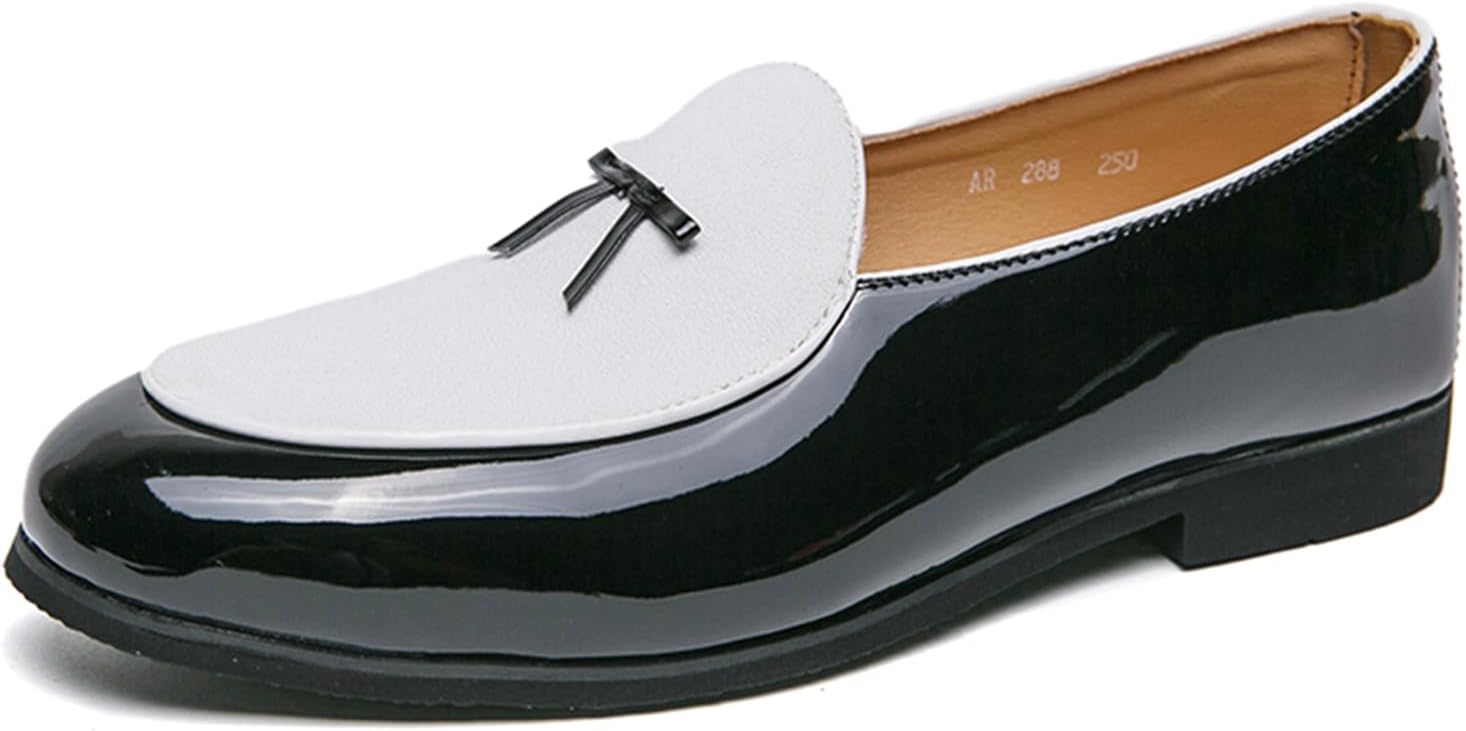 Мужские лоферы Dacnakby двухцветные из лакированной кожи и красного замша, модные туфли на плоской подошве
Мужские лоферы Dacnakby двухцветные из лакированной кожи и красного замша, модные туфли на плоской подошве