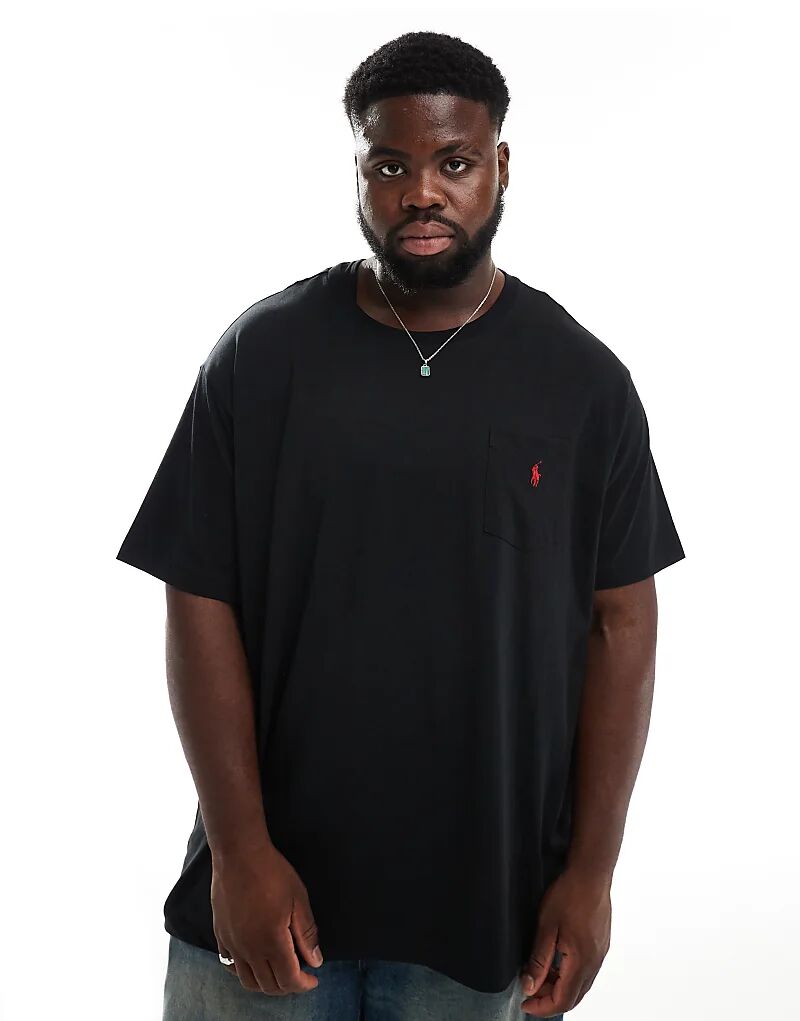 Футболка с логотипом Polo Ralph Lauren Big & Tall черного цвета 
Футболка с логотипом Polo Ralph Lauren Big & Tall черного цвета