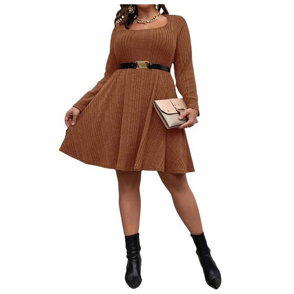 Платье Plus size с длинным рукавом однотонное элегантное и комфортное для любого случая Seoria, Coffee
Платье Plus size с длинным рукавом однотонное элегантное и комфортное для любого случая Seoria, Coffee