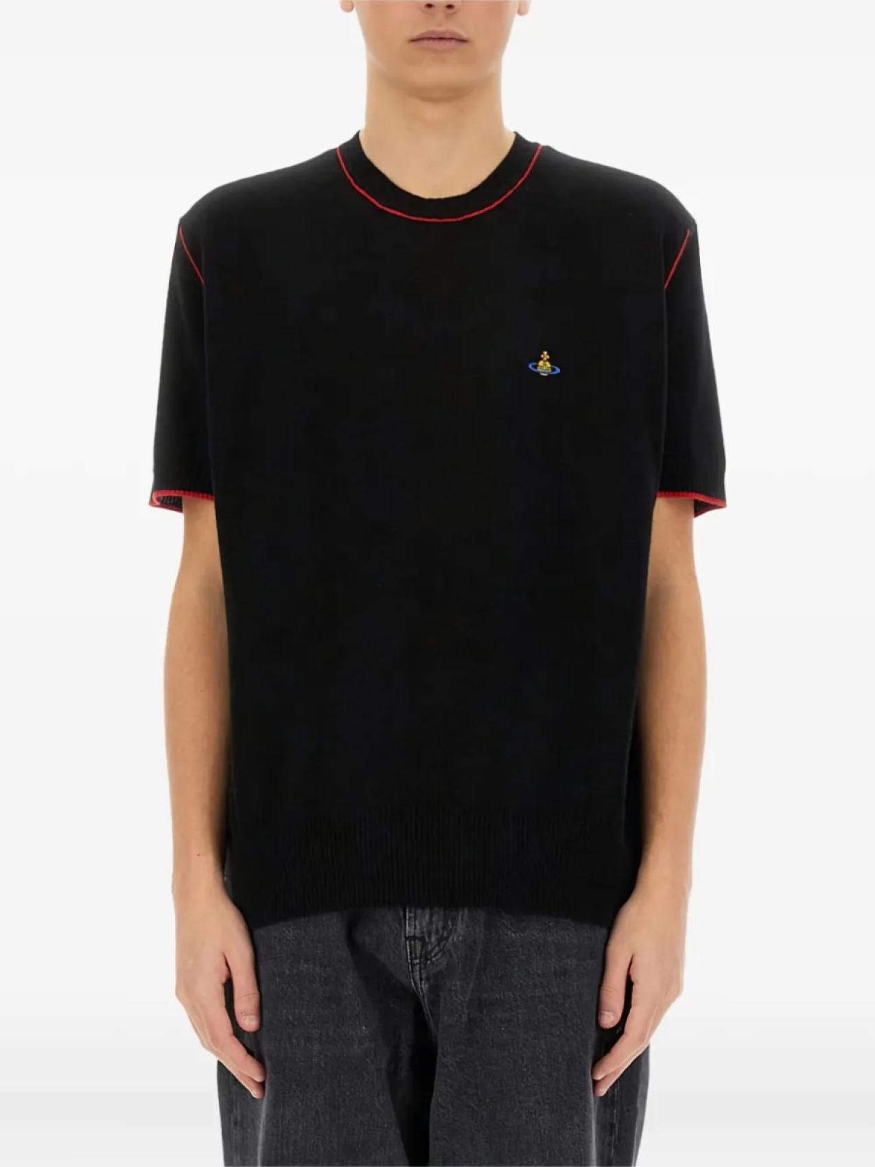 Футболка Alex с короткими рукавами и контрастной строчкой Vivienne Westwood, черный
Футболка Alex с короткими рукавами и контрастной строчкой Vivienne Westwood, черный