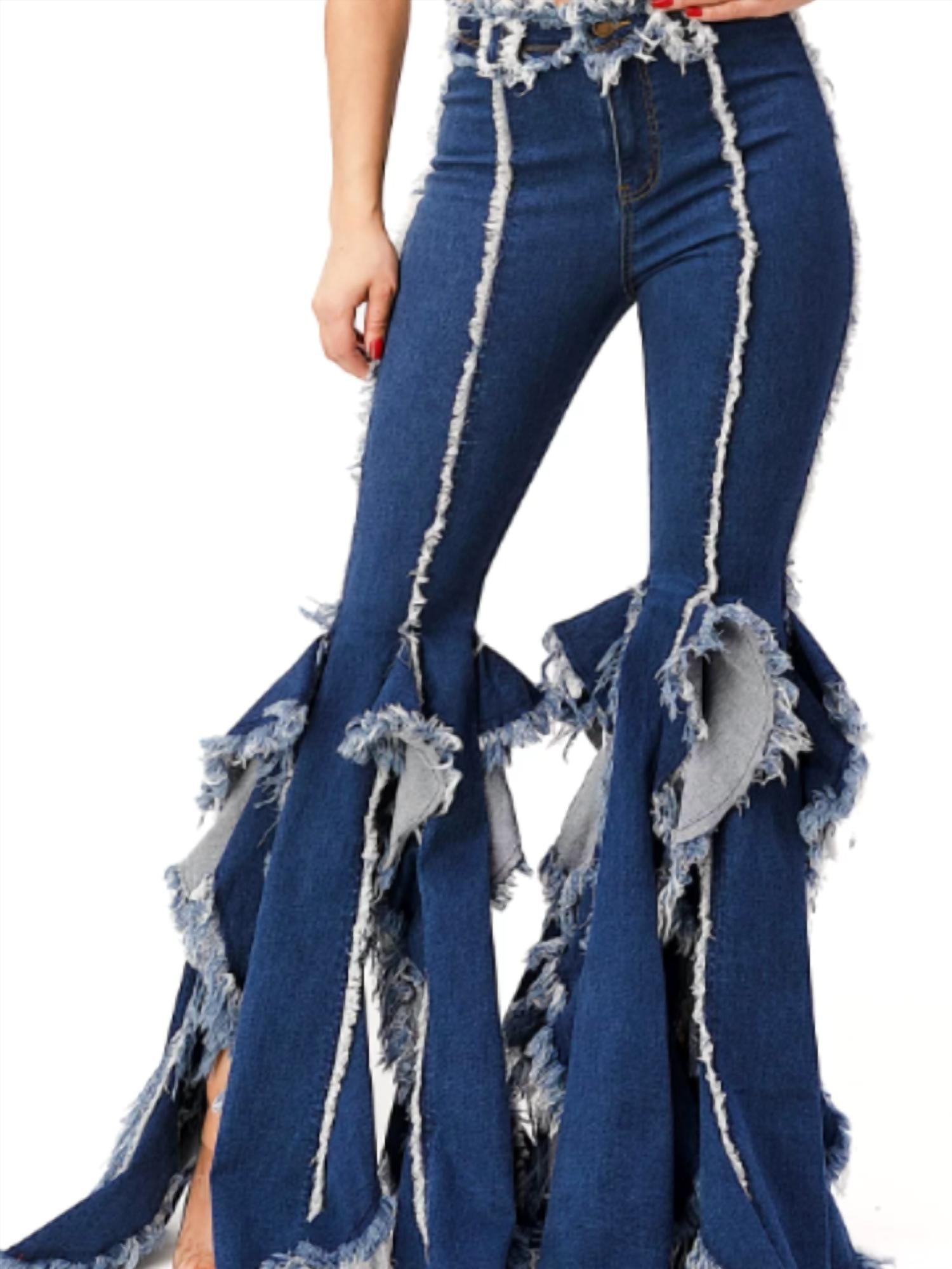 Расклешенные брюки-клеш средней потертости Purple Candy, цвет medium wash 
Расклешенные брюки-клеш средней потертости Purple Candy, цвет medium wash